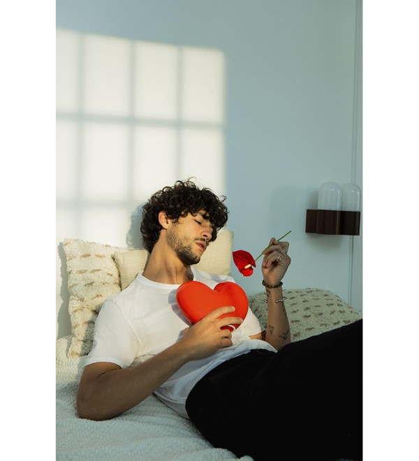 Ваза для цветов love, 15,5 см, красная