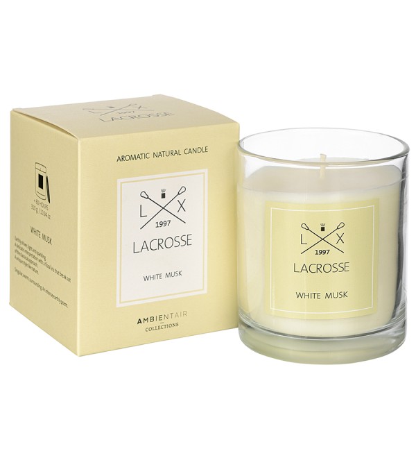 Свеча ароматическая lacrosse, white musk (новая), 60 ч