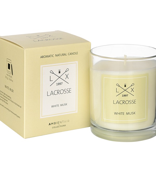 Свеча ароматическая lacrosse, white musk (новая), 60 ч