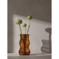 Ваза sculpt, 36 см, коричневая