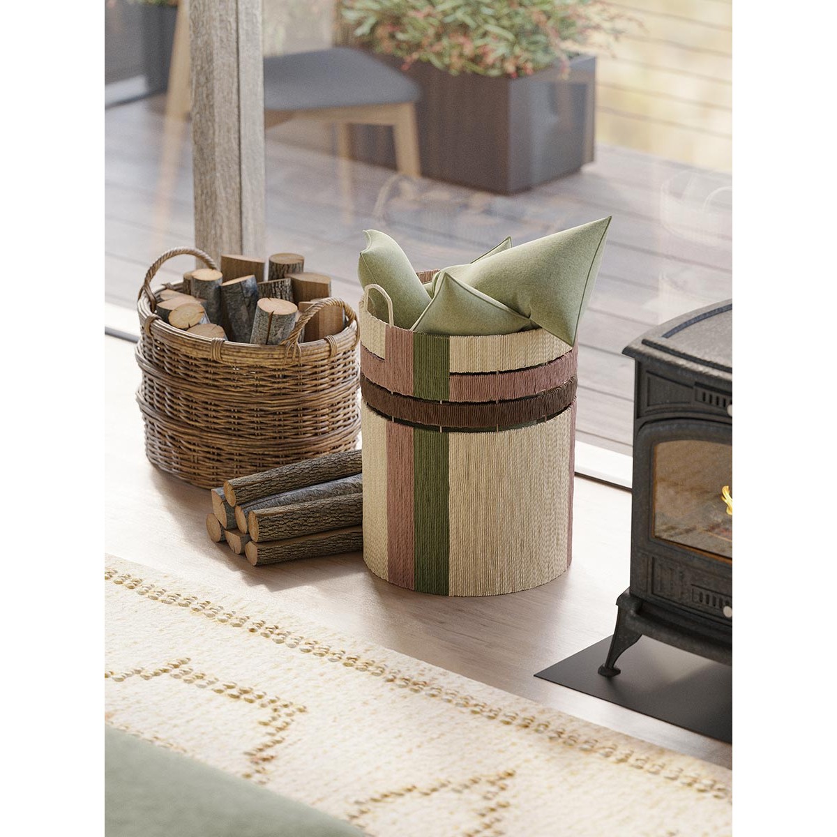 Корзина плетеная bongo nature из коллекции ethnic, размер l
