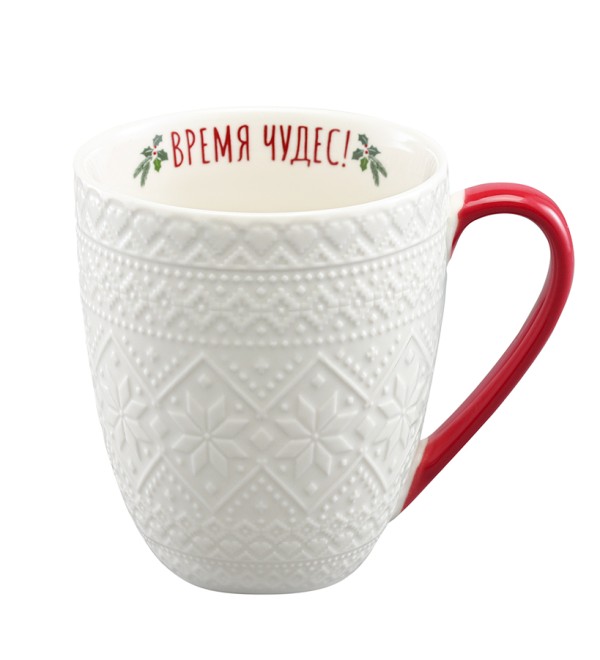 Набор из двух кружек winter embroidery из коллекции new year essential, 410 мл