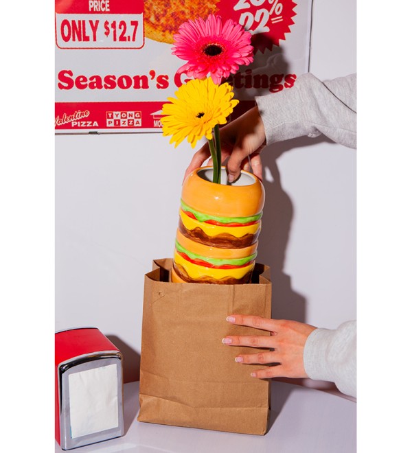 Ваза для цветов fast food, burger, 18 см