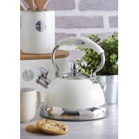 Чайник со свистком living, 2,5 л, кремовый