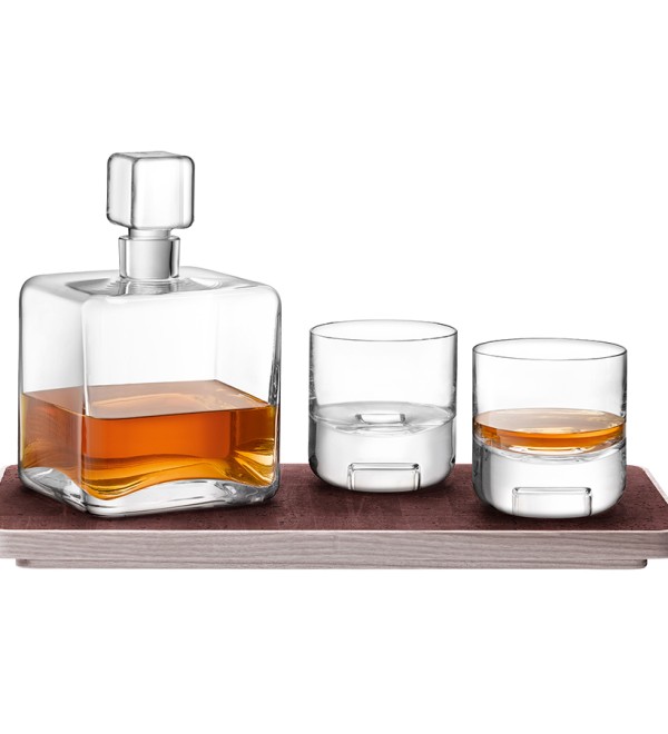 Набор для виски на деревянном подносе cask, 3 пред.