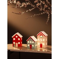 Домик с подсветкой fredensborg из коллекции new year essential, 13 см