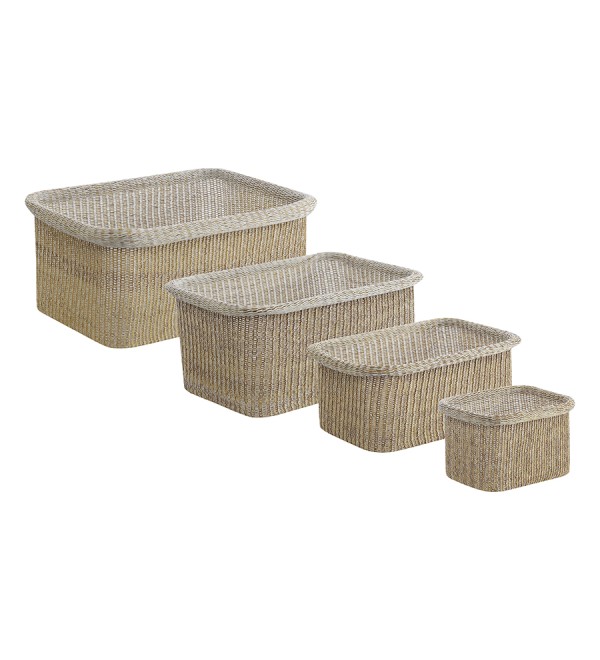 Набор из 4-х корзин для хранения sustainable collection, бежевый