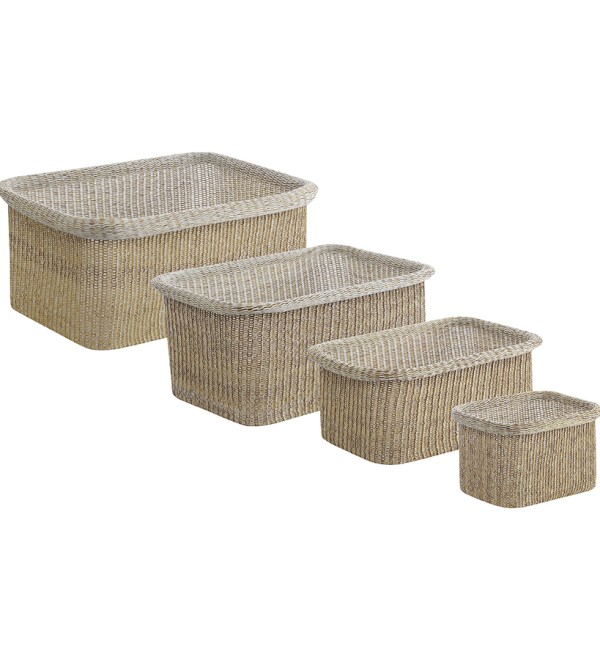 Набор из 4-х корзин для хранения sustainable collection, бежевый