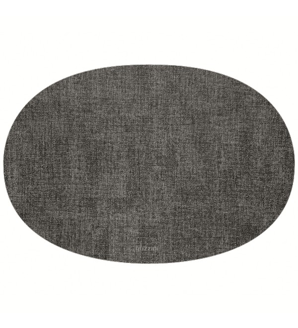 Салфетка подстановочная овальная двухсторонняя fabric, темно-серая