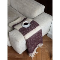 Плед мохеровый over horizon цвета марсала из коллекции trendy ruffles, 130х180 см
