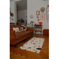 Ковер из хлопка terrazzo poetry из коллекции ethnic, 70х160 см