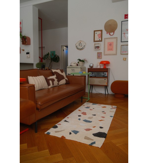 Ковер из хлопка terrazzo poetry из коллекции ethnic, 70х160 см