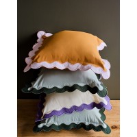 Чехол на подушку с контрастным кантом сиреневого цвета из коллекции trendy ruffles, 40х40 см
