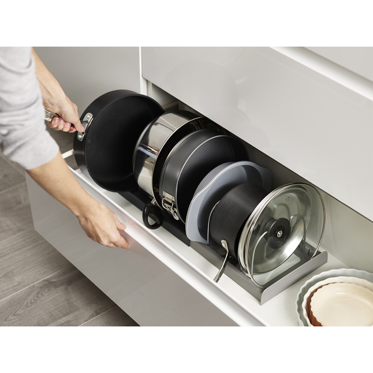 Органайзер для кухонной утвари drawerstore, серый