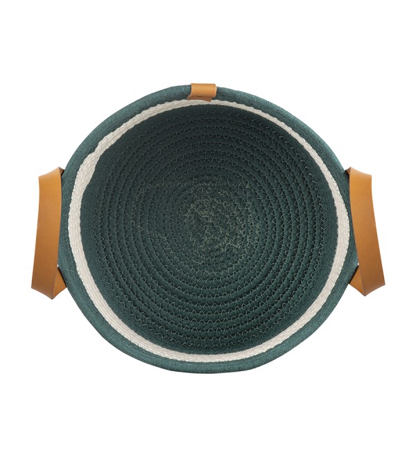 Корзина для хранения helly D28х14 см, бежевая/зеленая