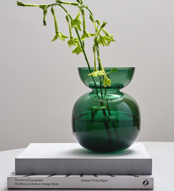 Ваза florum, 20 см, изумрудная