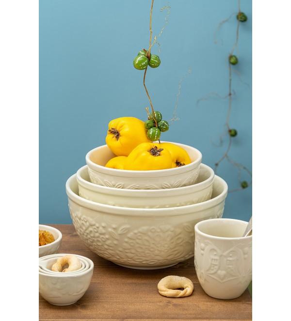 Миска для смешивания birds of paradise, 2,6 л, кремовая