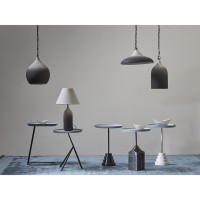 Столик кофейный sustainable collection, D38 см, серый/черно-белый