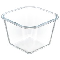 Контейнер для запекания и хранения квадратный eco store с крышкой из бамбука, 1,9 л