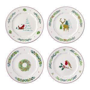 Набор из четырех тарелок nordic winter из коллекции new year essential, D23 см
