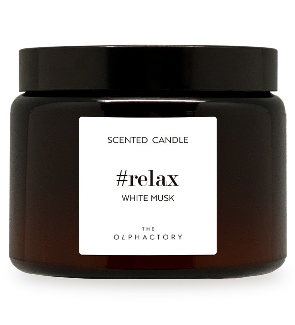 Свеча ароматическая the olphactory, relax, white musk, 60 ч