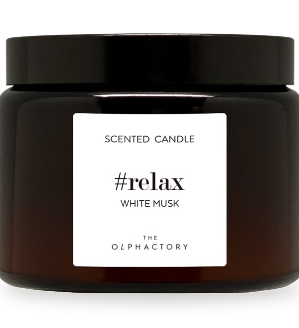 Свеча ароматическая the olphactory, relax, white musk, 60 ч
