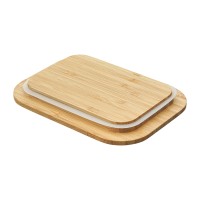 Набор контейнеров для запекания и хранения прямоугольных eco store с крышками из бамбука, 3 шт.