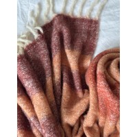 Плед мохеровый over horizon терракотового цвета из коллекции trendy ruffles, 130х180 см