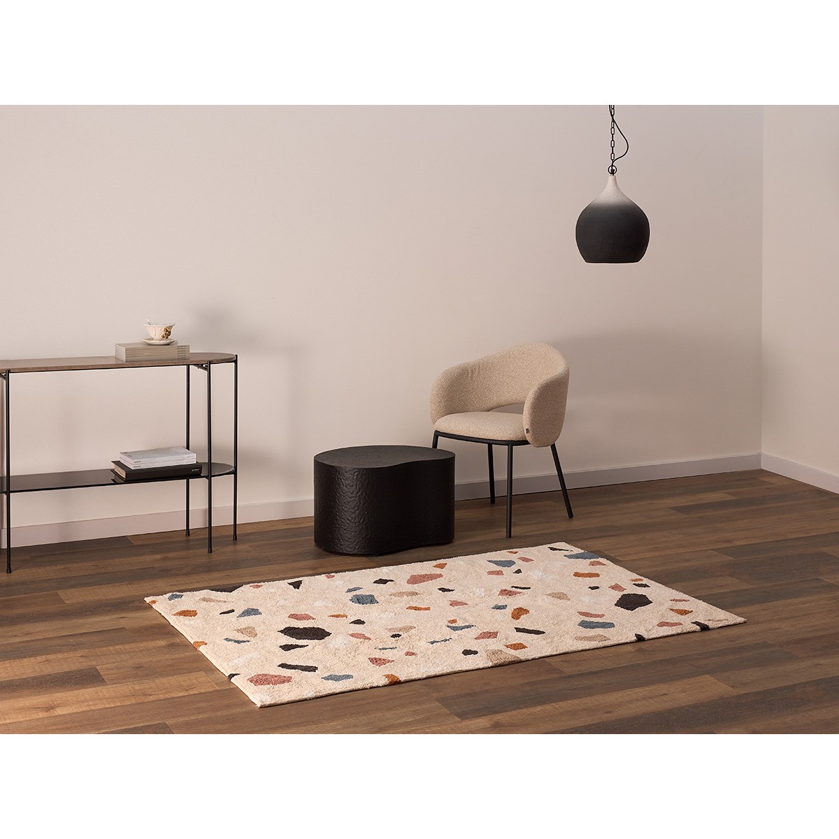 Ковер из хлопка terrazzo poetry из коллекции ethnic, 120х180 см