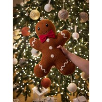 Подушка вязаная classy gingerbread из коллекции new year essential, 38х44 см