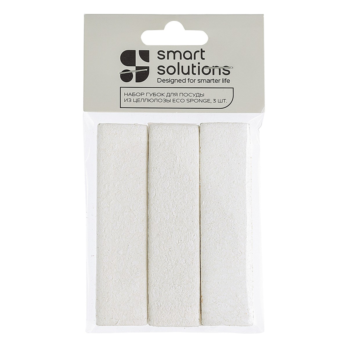 Набор губок для посуды из целлюлозы eco sponge, 3 шт.