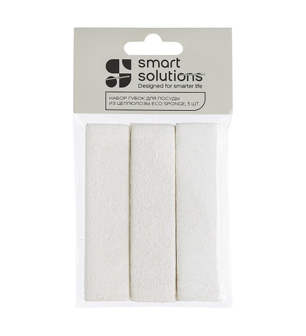 Набор губок для посуды из целлюлозы eco sponge, 3 шт.