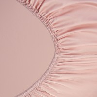 Простыня на резинке из премиального сатина цвета пыльной розы из коллекции essential, 200х200х30 см