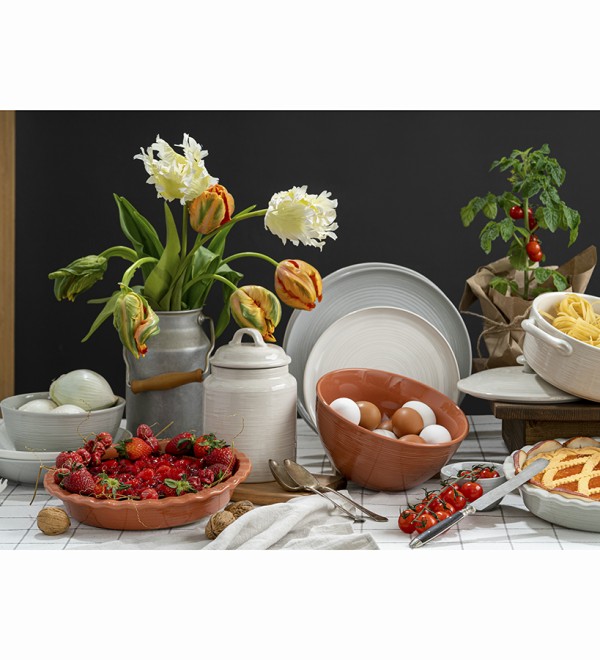 Набор тарелок для пасты in the village, D21,5 см, серые, 2 шт.