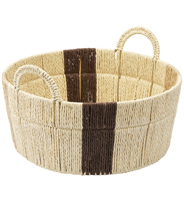 Корзина плетеная круглая bodhran chocolate из коллекции ethnic, размер l