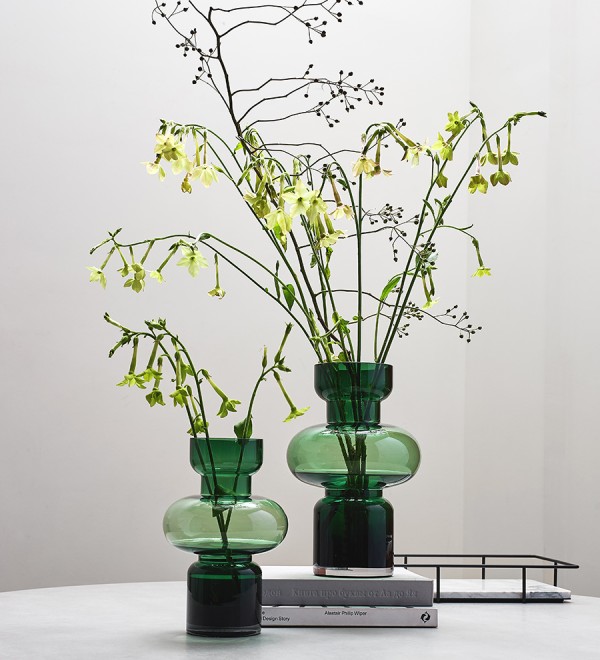 Ваза florum, 25 см, изумрудная