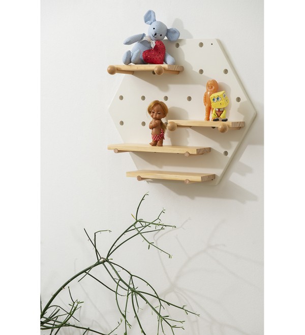 Пегборд shely, 43х50 см, белый