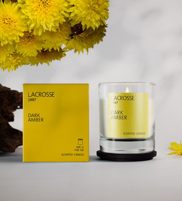 Свеча ароматическая lacrosse, dark amber, 40 ч