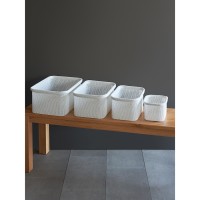 Набор из 4-х корзин для хранения sustainable collection, молочный