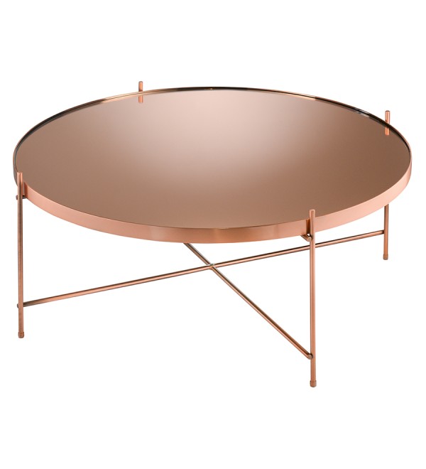 Столик josen, D85 см, розовый/медный