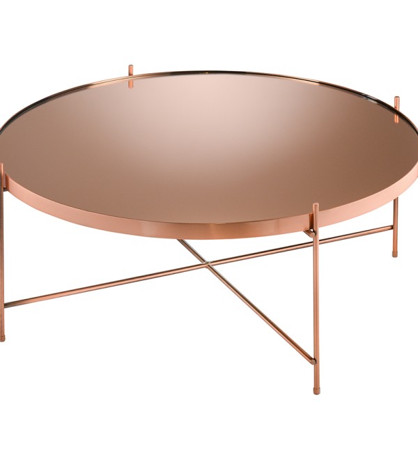 Столик josen, D85 см, розовый/медный