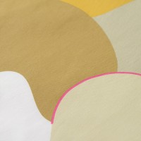Дорожка на стол из хлопка горчичного цвета с авторским принтом из коллекции freak fruit, 45х150 см