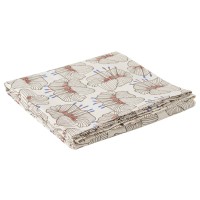 Скатерть из хлопка молочного цвета с принтом Цветы из коллекции prairie, 170х170 см