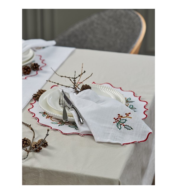 Дорожка на стол festive wreath из коллекции new year essential, 45х150 см