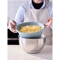 Дуршлаг складной силиконовый smart helper, D25,5 см, шалфей