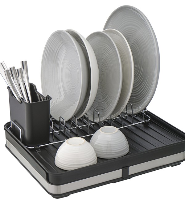 Сушилка для посуды atle раздвижная большая, черная
