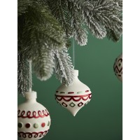 Набор ёлочных украшений с подсветкой festive embroidery из коллекции new year essential, 4 шт.