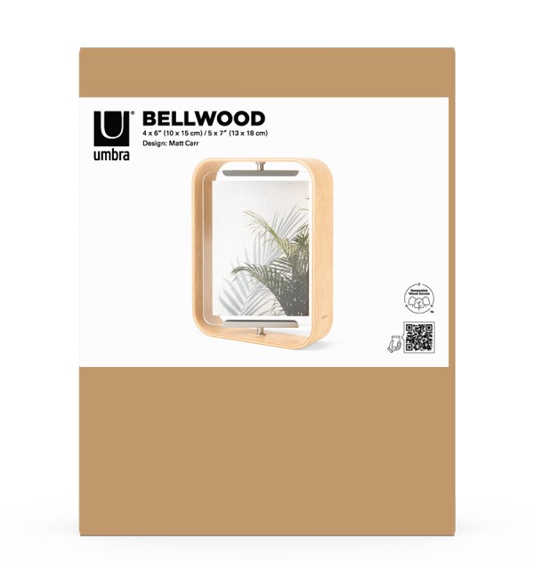 Фоторамка двухсторонняя bellwood, 19х24, натуральное дерево