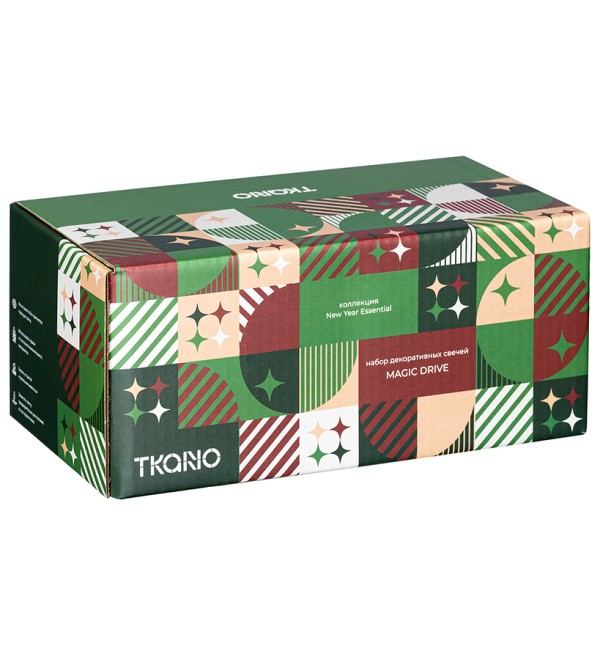Набор декоративных свечей magic drive из коллекции new year essential, 3 шт.