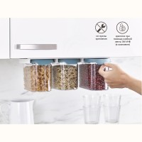 Набор подвесных контейнеров cupboardstore, 1,3 л, темный опал, 3 шт.